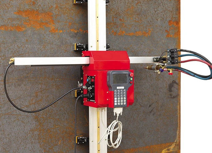 Máquina de corte de plasma y llama vertical magnética portátil HNC-100K CNC