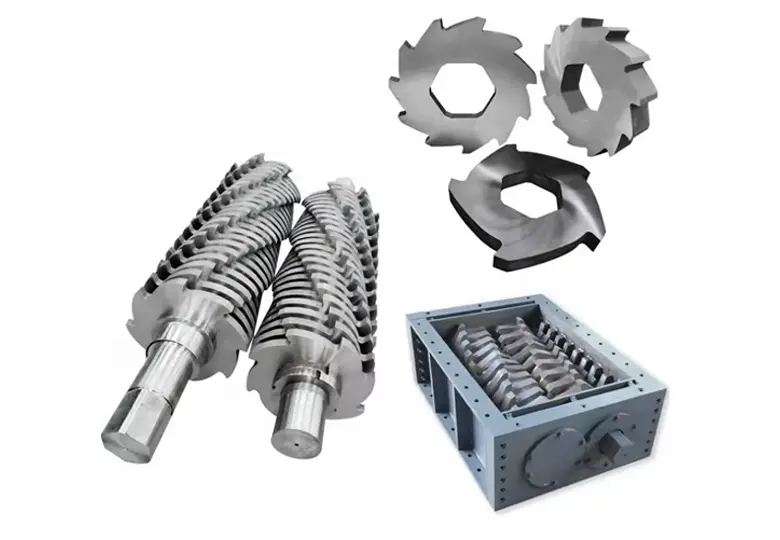 Cuchillas trituradoras de doble eje